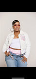 Baddies only varsity (white/pink)
